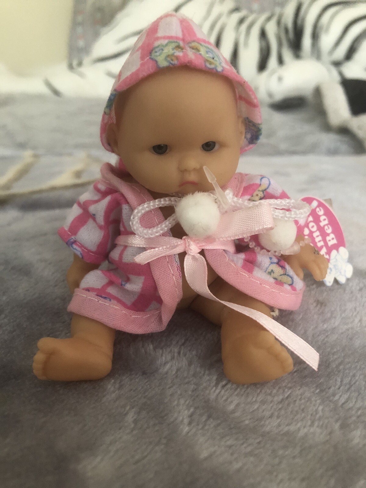 Mini Baby Dolls Vinyl Set Of 3 Cute Babies In Bath Robes eBay