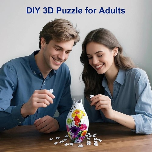 3D Puzzle Vase, Puzzle Flower Vase for Adults, DIY Adult Crafts and Art Sets,... - Picture 4 of 7