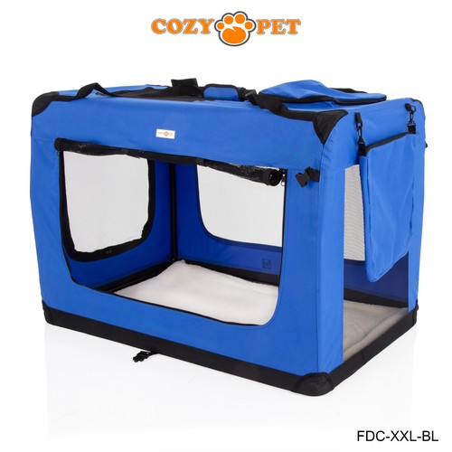 Fabric Dog Crate Travel Cage Grey Black Blue Pink Cozy Pet Puppy Carrier Cat - Picture 280 of 312