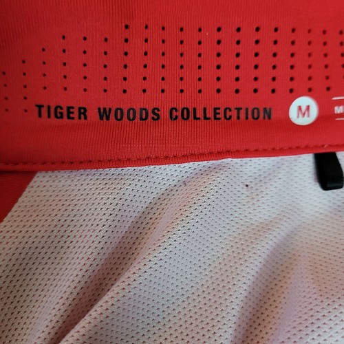 Nike Tiger Woods Collection TW Glow Polo Golf Shirt M 639822-657 DRI-FIT Rosso - Foto 15 di 23