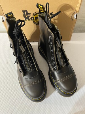 DR. MARTENS SINCLAIR ZIP UP ORLEANS LEATHER PLATFORM BOOTS Dark
