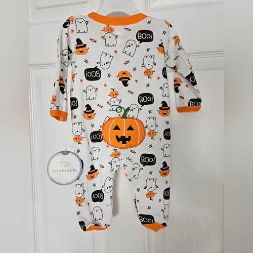Koala kids "my first trick or treat" onepiece and bib 0-3mo - Picture 2 of 6