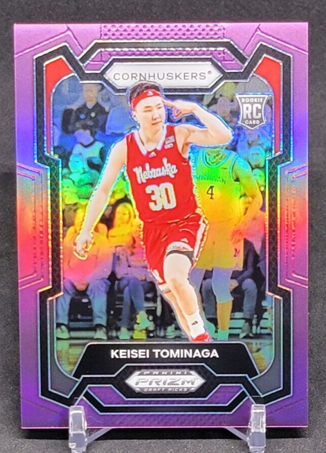 2024 Panini Prizm Draft Picks Keisei Tominaga RC Rookie Purple Prizm 3/75