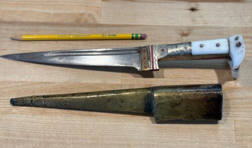 Antique Islamic Middle Eastern Knife Straight Blade Short Sword Dagger Messer