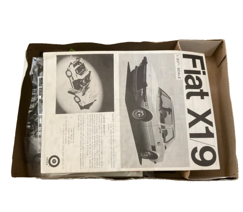 VINTAGE 1974 FIAT X1/9 MODEL KIT BY ENTEX STILL IN THE BOX eBay