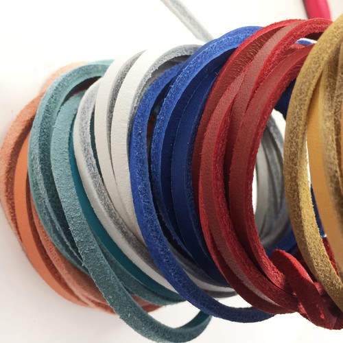 Cordones de cuero 1 par 120 cm/47" varios colores y aguja de roscado opcional 1 - Imagen 7 de 15