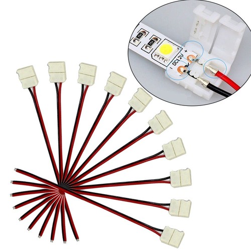LED Strip Connector Adapter Cable PCB Clip Solderless 3528 5050 5630 3014 RGB - Picture 21 of 43
