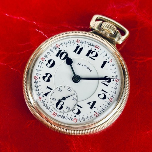 Vintage 1923 Illinois 16s/21j Model 9 Bunn Special GF Pocket Watch Serviced - Picture 2 of 15
