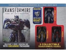 Transformers Age of Extinction Ultimate Blu-Ray Gift Set + 3 Collectible Figures