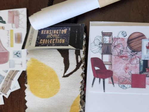 1/6 SCALE Mini Interior Design Set - Blueprints, Paint, Fabric, & Tile Samples - Picture 10 of 14