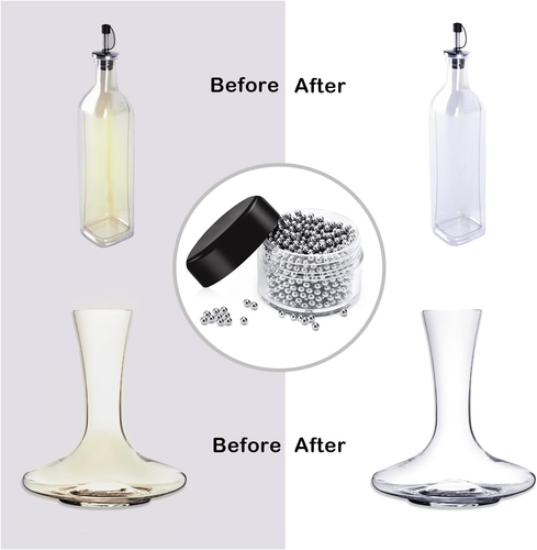 1000 PCS Decanter Cleaning Beads, 304 Stainless Steel Cleaning Balls for Glasswa - Picture 3 of 12