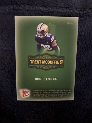 Wild Card Matte Trent McDuffie Auto 1/1 - Picture 2 of 3