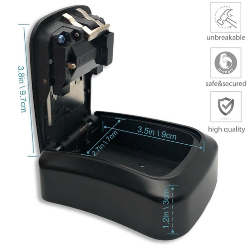 Iron Lock® - Key Lock Box Wall Mount for Keys 4 Digit Combination - Picture 37 of 63