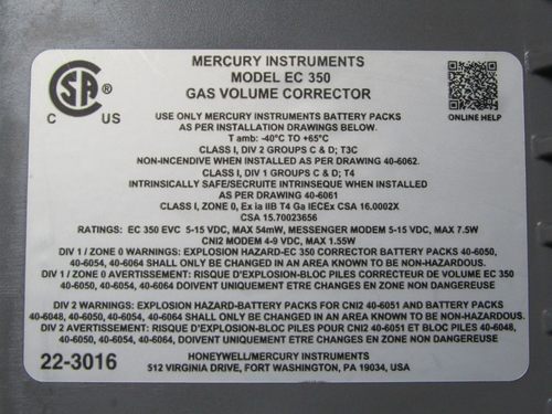 š„HONEYWELL GAS VOLUME CORRECTOR W/ CLOUD LINK 4G MODEM EC350 - Picture 10 of 11