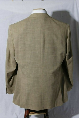 Kroon Men's Beige Wool Blend Side Vent Patch Sport Coat Jacket Blazer Size 44R - Picture 6 of 11