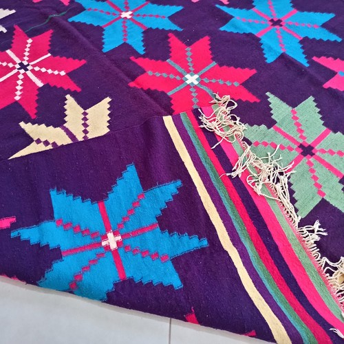 Authentic Vintage Handmade Moroccan Area Rug Old Kilim Geometric Berber Carpet - Picture 23 of 24