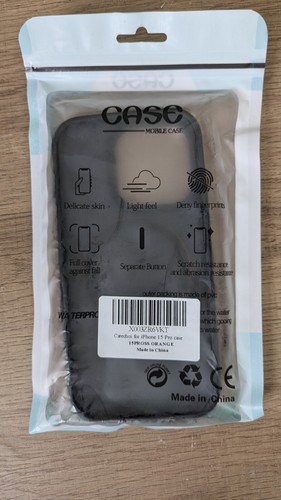 Hülle iPhone 15 Pro Kompatibel mit MagSafe Orange Schwarz Matt - Bild 8 von 8