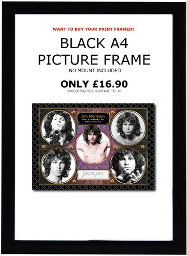 Jim Morrison - The Doors - A4 Signed Photo Print Memorabilia - Imagen 6 de 7