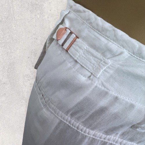 Alexander Wang Mujer Blanco Algodón Cintura Alta Pantalones Cónicos EE. UU. 2 UK 6 + NUEVO CON ETIQUETAS - Imagen 5 de 6