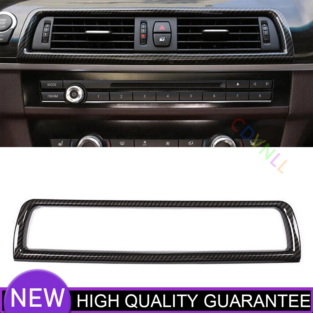 For BMW 5 Series 2011-2017 Carbon Fiber Central Console Air Outlet Cover Trim 1*