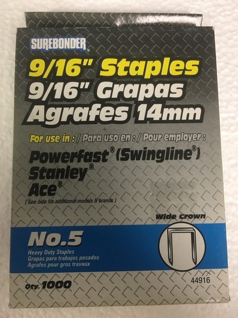 Arrow T50 9//16 Staples 1250 Count