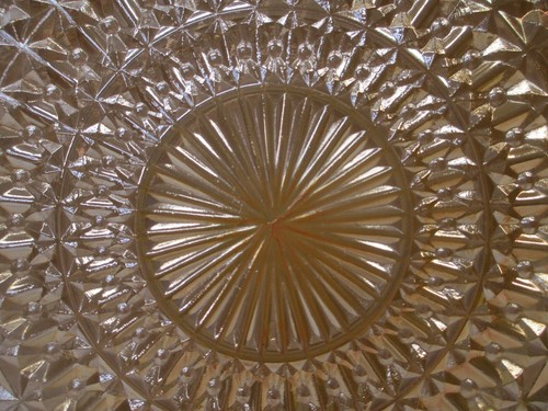 Carnival Glass Marigold Iridescent Round Platter Tray With/Handles Diamond Point - Picture 7 of 15