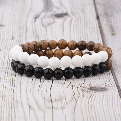 8MM New Fashion Men's Women Multilayer Wooden Beaded Elasticity Charm Bracelets - Bild 49 von 69