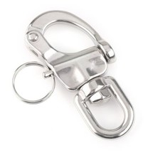 Snap Swivel 316 Stainless Steel Shackle 87mm//3.42/" Length Marine Hardware Silver