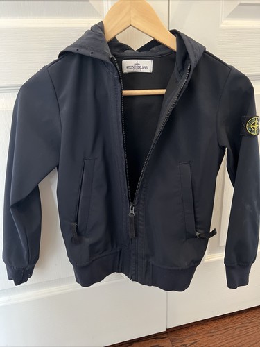 Navy STONE ISLAND jacket with hood Age 