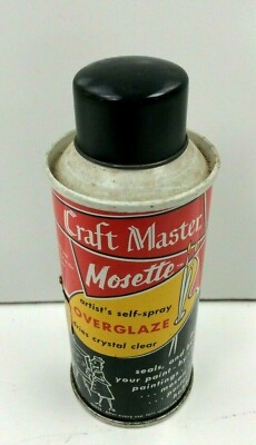 Vintage Craft Master Mosette Artist Overglaze Empty 6 oz. Can Advertising