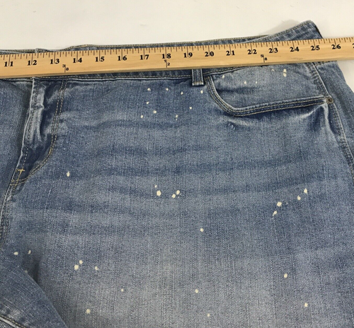 Old Navy Jeans Shorts Womens Size 24 Plus Cut Off Bleach Raw Hem Boho Hippie New - Picture 7 of 12