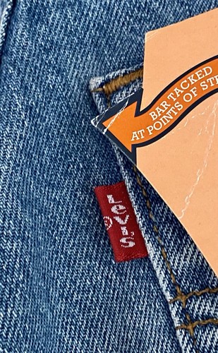 Pantalones de mezclilla Levi's 501 para mujer 26x32 azul botón mosca verdadero vintage años 90 hechos en EE. UU. NUEVOS CON ETIQUETAS - Imagen 12 de 16