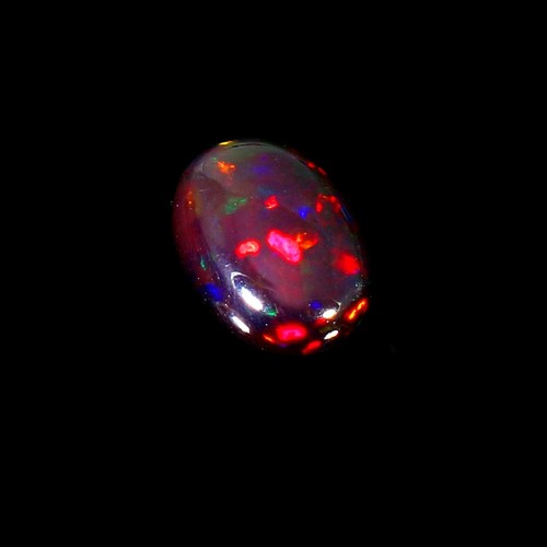 10x8 mm Natural Etíope Rojo Fuego Negro Ópalo Ovalado Cabujón Piedra preciosa... - Imagen 3 de 6