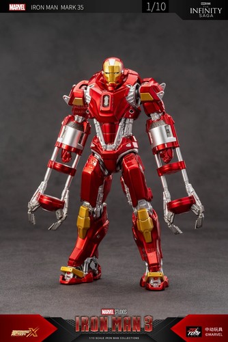 zd toys iron man mark 35 RED SNAPPER mk XXXV 1/10 scale figure marvel NEU OVP - Bild 8 von 11