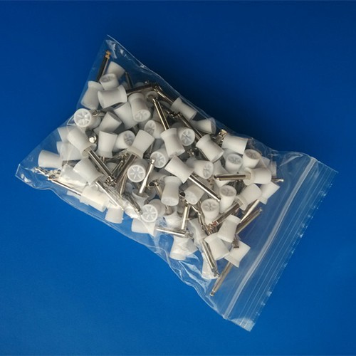 200 un. Tazas de pulido de proficia dental tipo pestillo desechables blancas 6 palmeadas - Imagen 5 de 7
