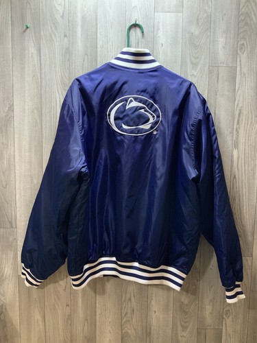 Penn State Nittany Lions Satin Jacket Bomber Mens XL Snap RARE Vtg - Picture 4 of 24