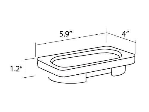 Bilbao frosted glass wall soap dish - Bild 2 von 2