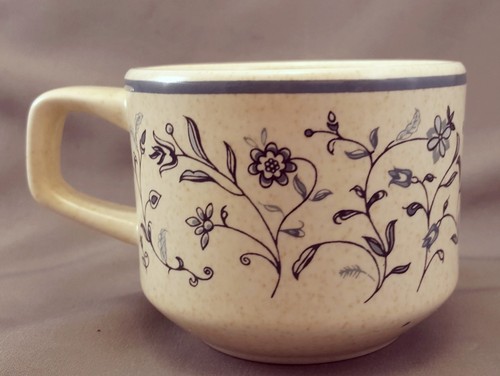 Taza y platillo de té de café Lenox Blue Breeze 8 oz gres templado moteado - Imagen 6 de 9