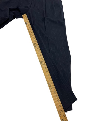 Stafford Suit 2 Piece Gray Straiped Jacket 46L Pants 38X30 + FREE SILK TIE - Picture 14 of 14