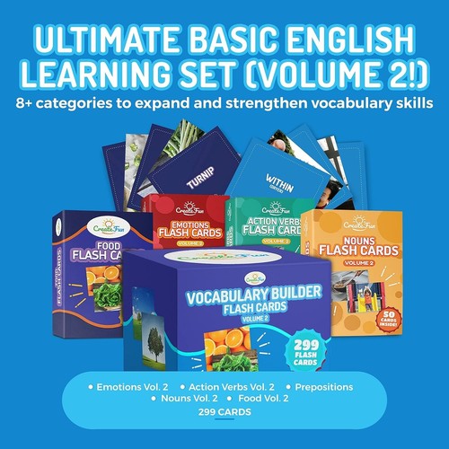 300 Vocabulary Builder Flashcards for Speech Therapy, ESL, & Autism Learning - Picture 4 of 10