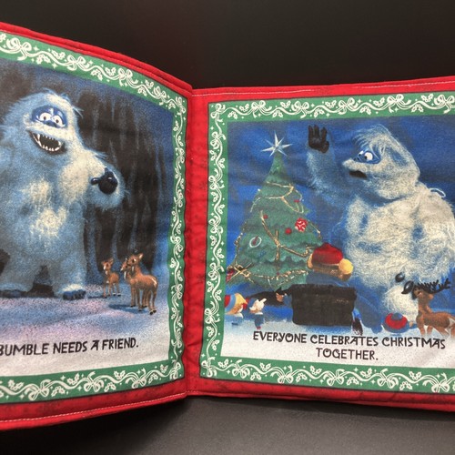 Rudolph Red Nosed Reindeer & Friends 9" Soft Cloth Book 10 pp Cute Excellent - Picture 5 of 7