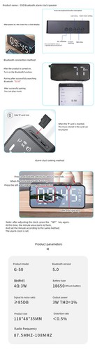 New Wireless Bluetooth Speaker Small Mini Alarm Clock Portable Cannon Mini Voice - Picture 7 of 21