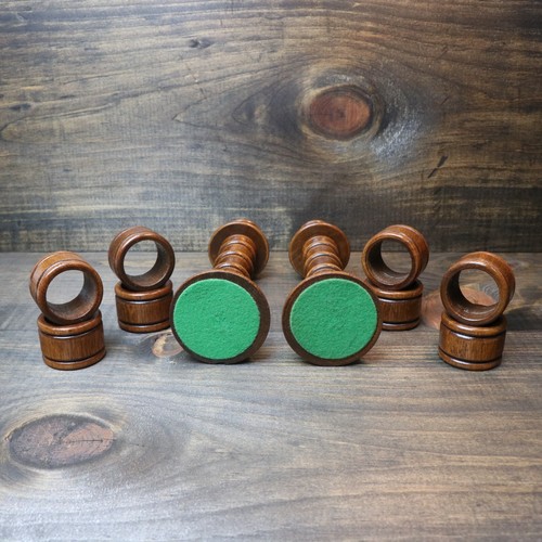 Wooden Candleholder with Hidden Napkin Holders Vintage Mid-Century - Bild 5 von 6