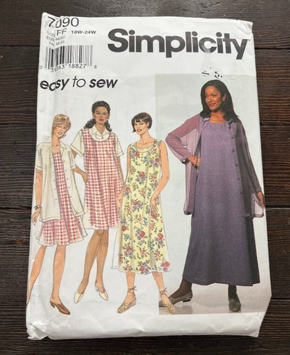 Simplicity 7090 Vintage 90s Damen Plus Pullover Pulli Shirt 18W-24W ungeschnitten