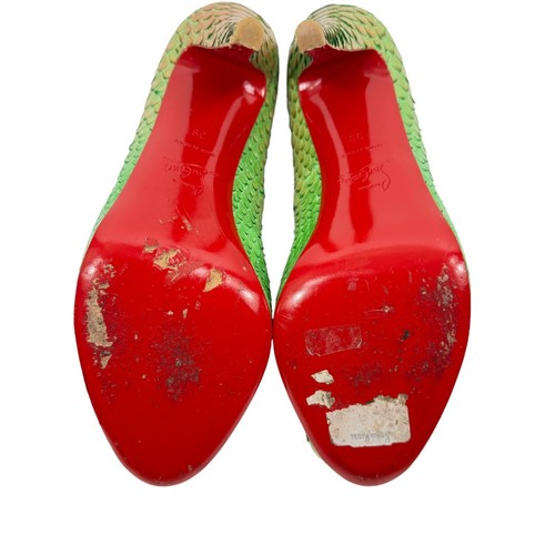 Christian Louboutin Very Prive 120 Python Heels Fairy Tale Womens Size 39 - Picture 7 of 9
