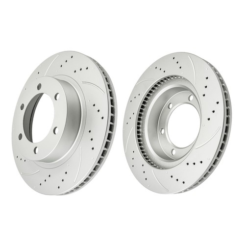 Front Drilled Disc Rotors + Brake Pads for Toyota Tacoma FJ Cruiser 4Runner USA - Bild 3 von 12