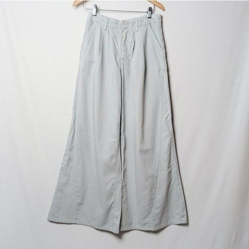 FREE PEOPLE Light As Spring Trousers Wide Leg Effortless Oversized Pants Grey 6 - Picture 8 of 13
