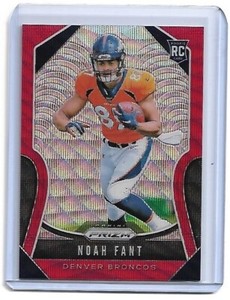 #/149  Noah Fant  RC ▪ 2019 Prizm  Ruby RED WAVE Prizm #365  Broncos  Rookie