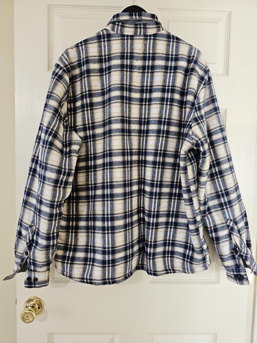 Jack South Plaid Flannel Fleece-Lined Mens Button Down Shacket 4 Pockets Sz.XL - Picture 5 of 17