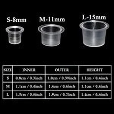 Tattoo Ink Cap, 100pcs Tattoo Ink Cups Pigment Caps Disposable Ink Caps for Tatt
